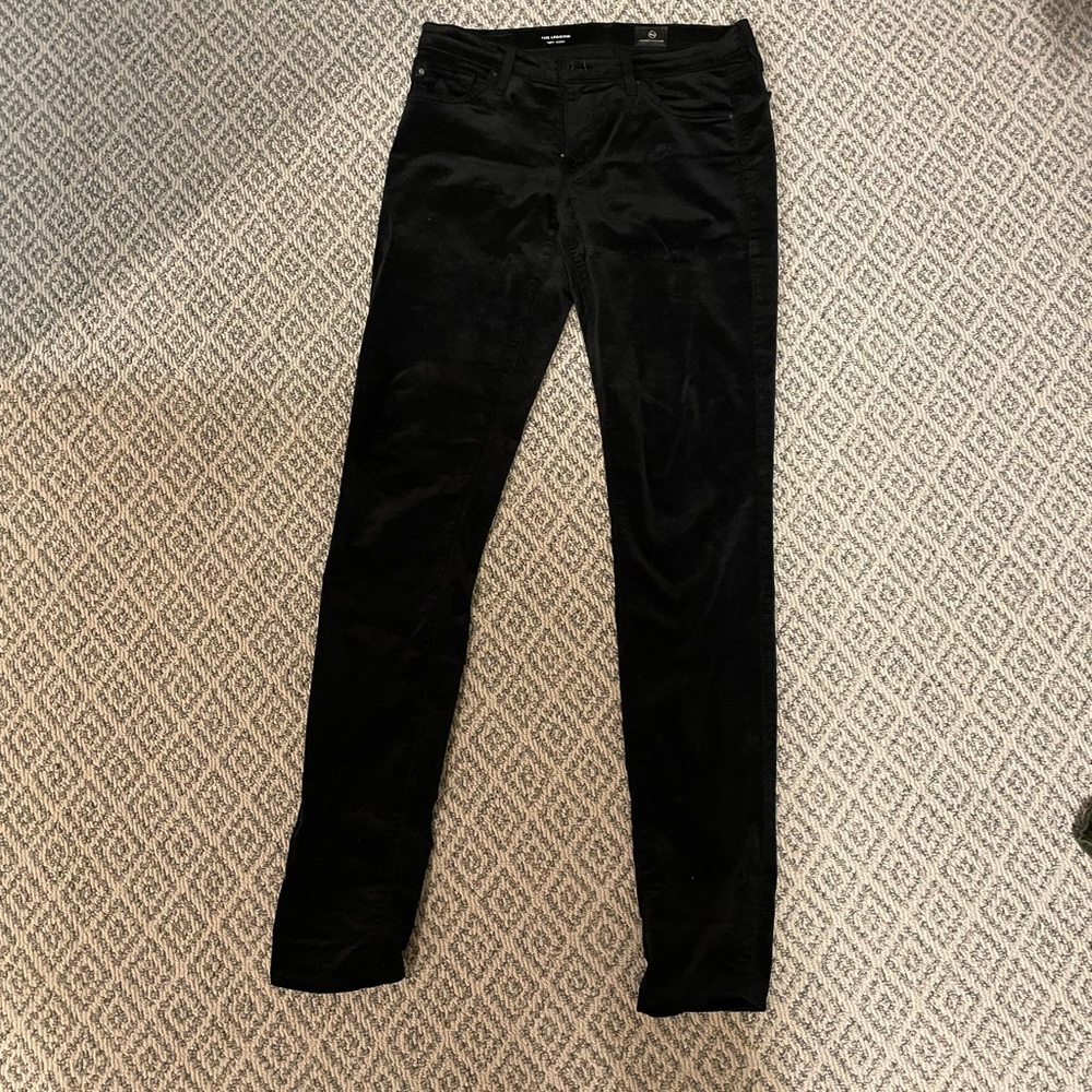AG Black Velvet Super Skinny Jeans size 27